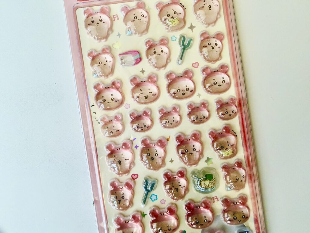 ちいかわ ボンボンドロップ 第2弾 古本屋 ピンク シール 立体