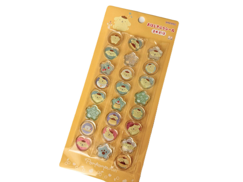 サンリオ おはじき風シール24ピース ポムポムプリン デザイン