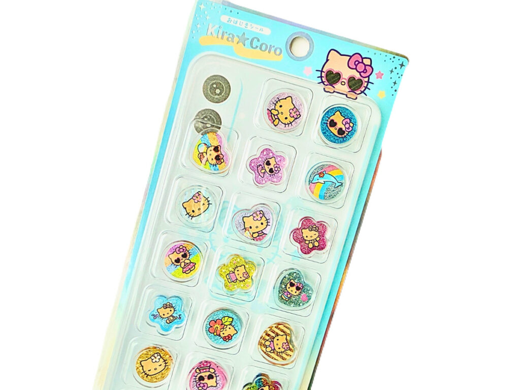 Kira☆Coro おはじきシール サンリオ グリーン 台紙 デザイン