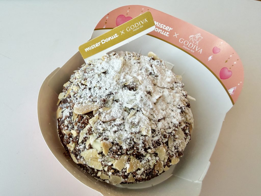 ミスド×ゴディバ トリュフショコラドーナツ プラリネ 全体の見た目