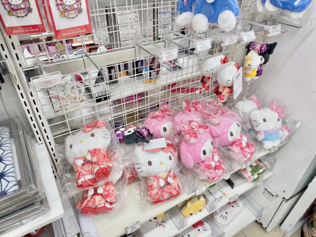 銀座セブンイレブンの日本土産コーナー｜ボンボンドロップシールが置かれることがある棚