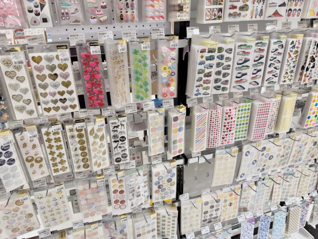 Sticker section at HANDS Ginza｜wide selection of decorative stickers