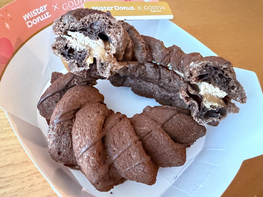 生ショコラフレンチ キャラメルプラリネ 断面 キャラメルクリーム