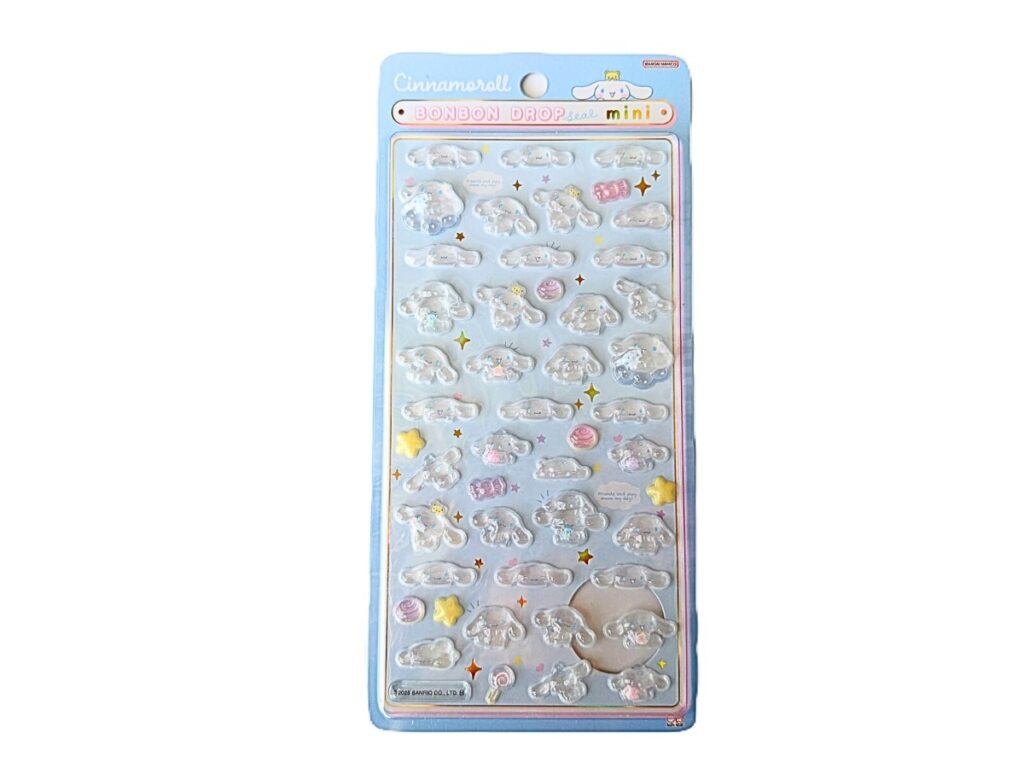 Cinnamoroll Bonbon Drop Stickers Mini with clear puffy 3D design