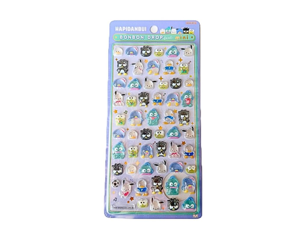 Hapidanbui Bonbon Drop Stickers Mini with puffy 3D Sanrio characters