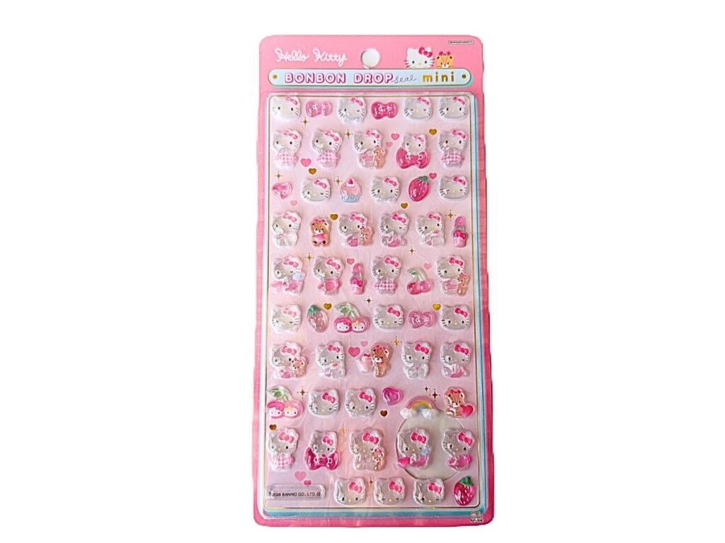 Hello Kitty Bonbon Drop Stickers Mini pink version with glossy 3D stickers