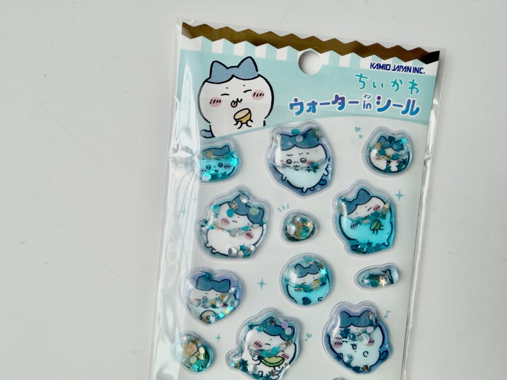 ちいかわ ウォーターシール ハチワレ デザイン｜キラキラ立体シール
