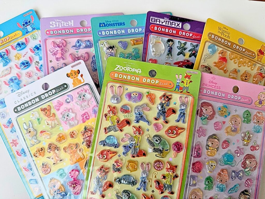 ボンボンドロップシール ディズニーシリーズ 全8種 税込550円 正規品 サンスター文具