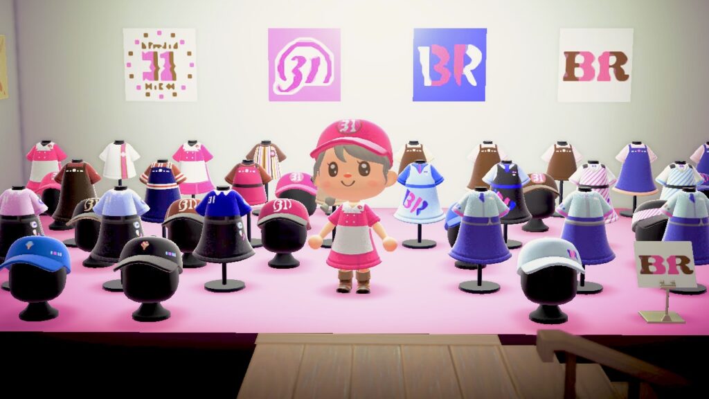 サーティワン歴代ユニフォーム展示と限定マイデザイン