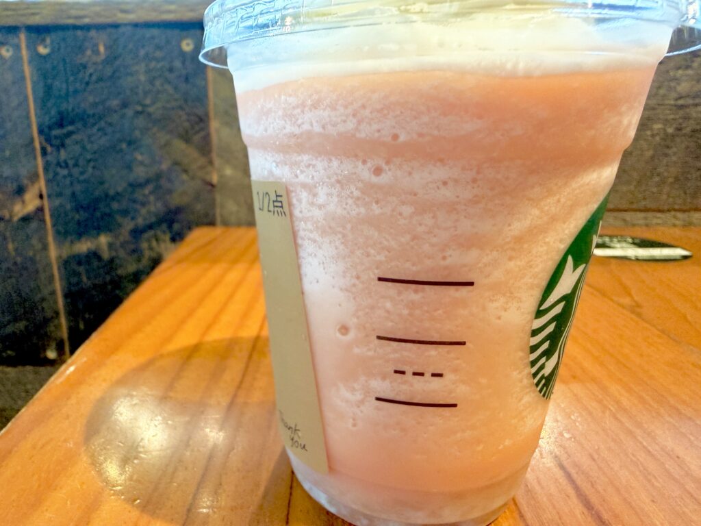 スタバ2026 ピーチ&ピーチ ミルク フラペチーノ
