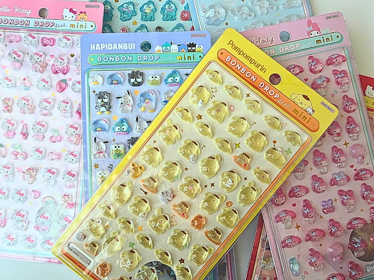 Sanrio Bonbon Drop Stickers Mini lineup with multiple character designs
