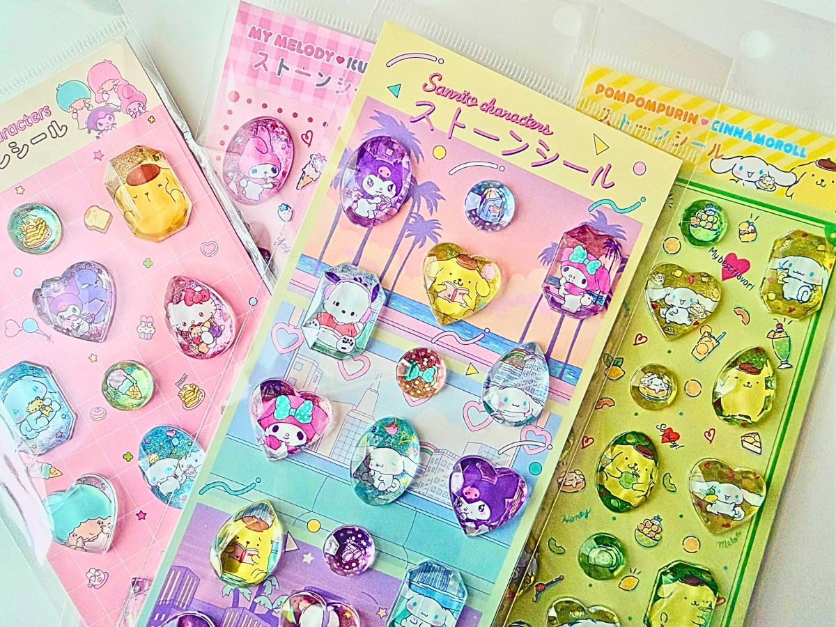 キディランドで入荷していたサンリオのストーンシール 全種類まとめ写真