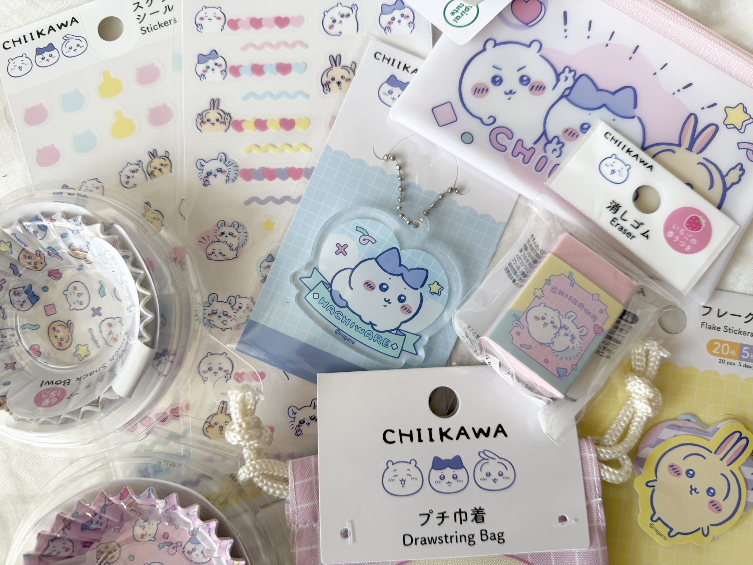 ダイソーちいかわコラボ2026新作グッズ一覧 シール ポーチ キーホルダー